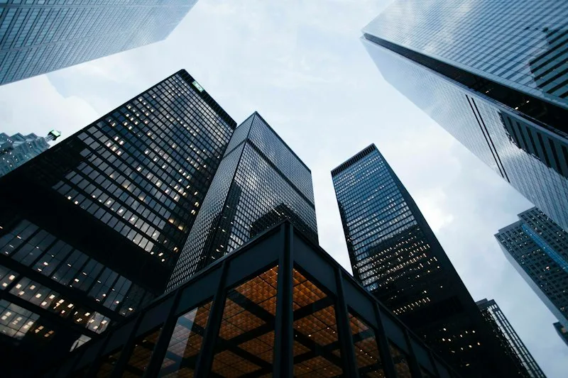 Modern corporate skyscraper representing business growth